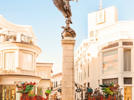 Intersection of shoppes at The Grove Los Angeles.