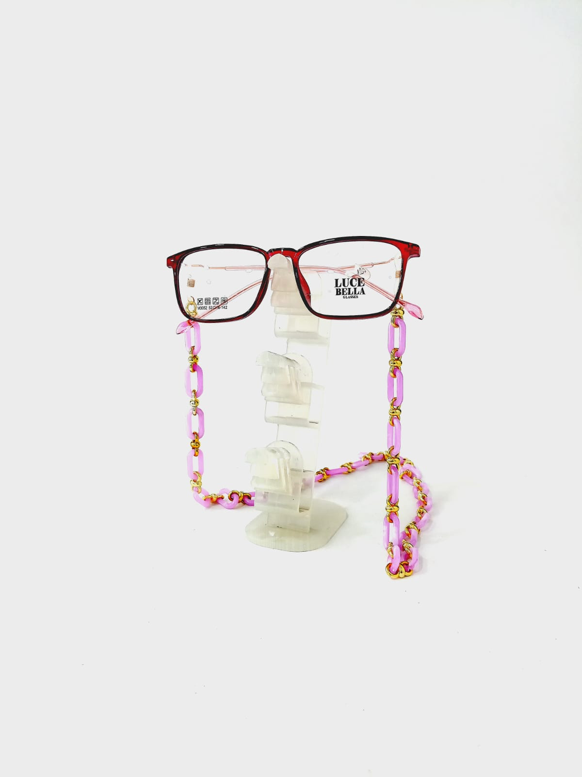 Cadena Fina para Gafas argollas lila