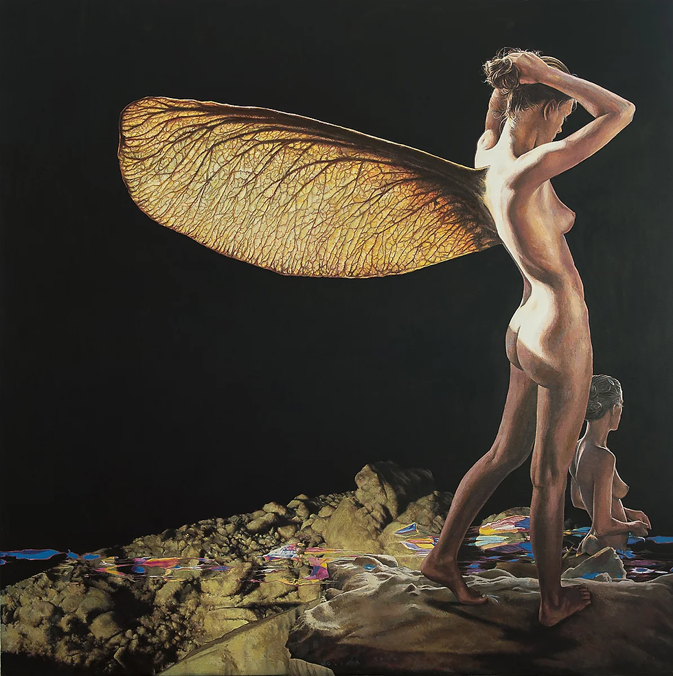 José Molina – Early morning 2015, oil on wood, 115 x 115 cm