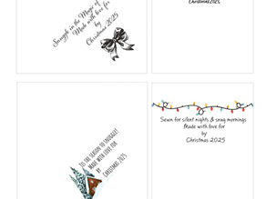 Christmas Quilt Labels - Free Editable Template