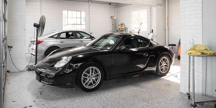 Porsche recieving paintless dent repair