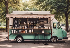 Coffee truck in a park setting