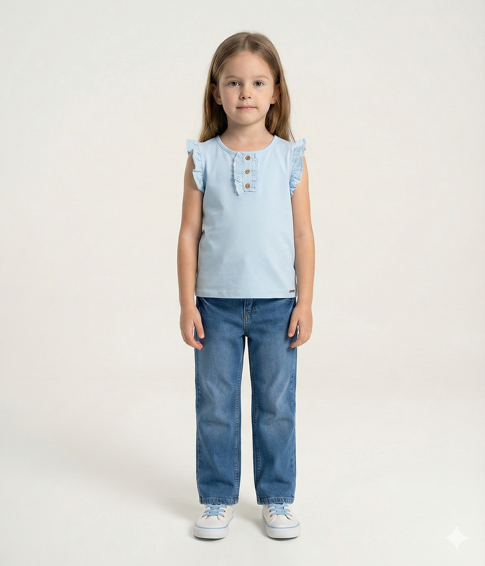 Küçük resim: SÜS PAT DETAYLI KISA KOL KIZ T-SHIRT