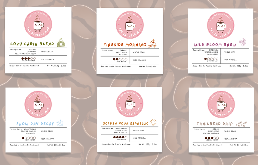 snuggle mug labels