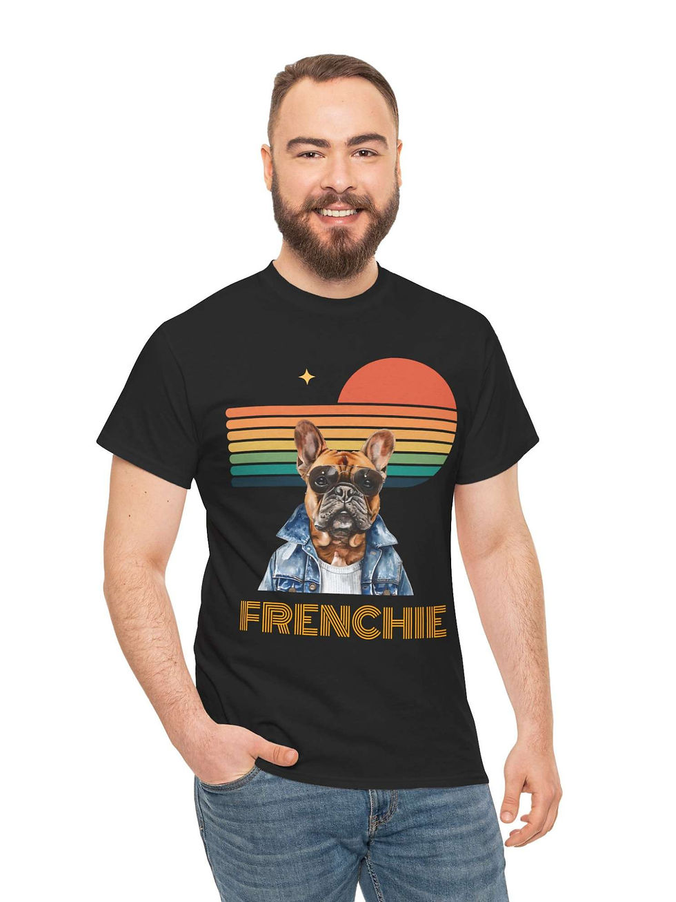 Küçük resim: Fransız Bulldog Tişört Retro II