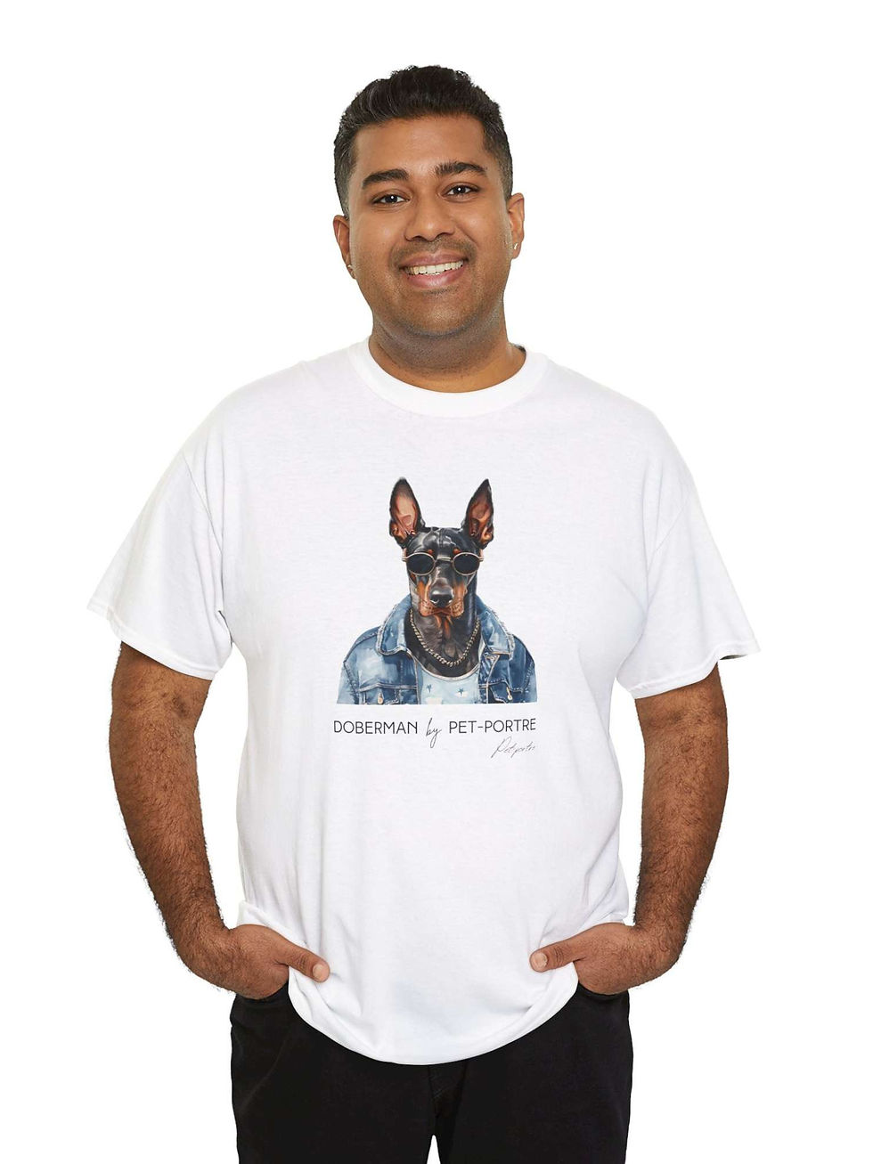 Küçük resim: Doberman Tişört Pet-Portre Berlin