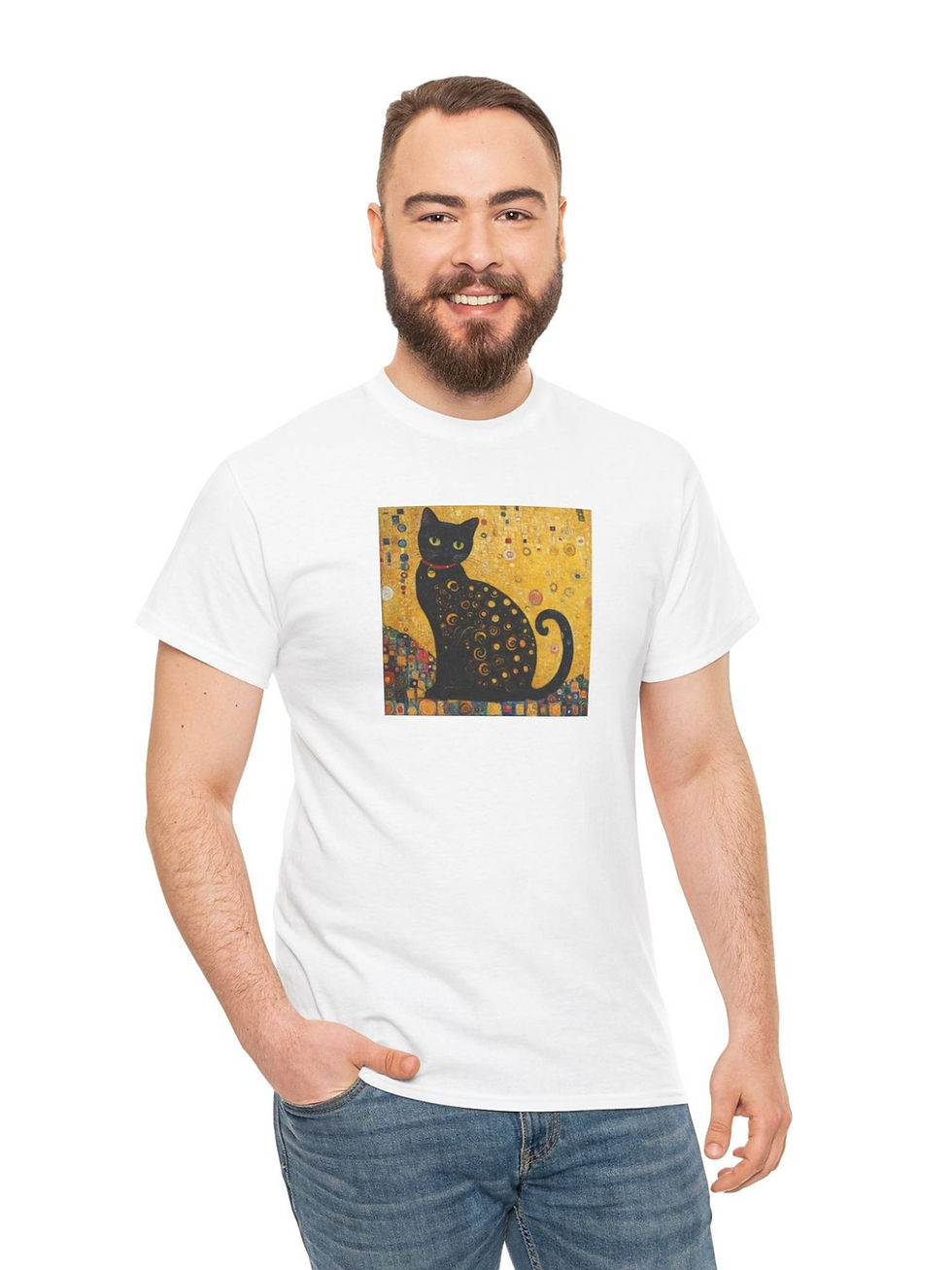 Küçük resim: Siyah Kedi Tişört Oxford