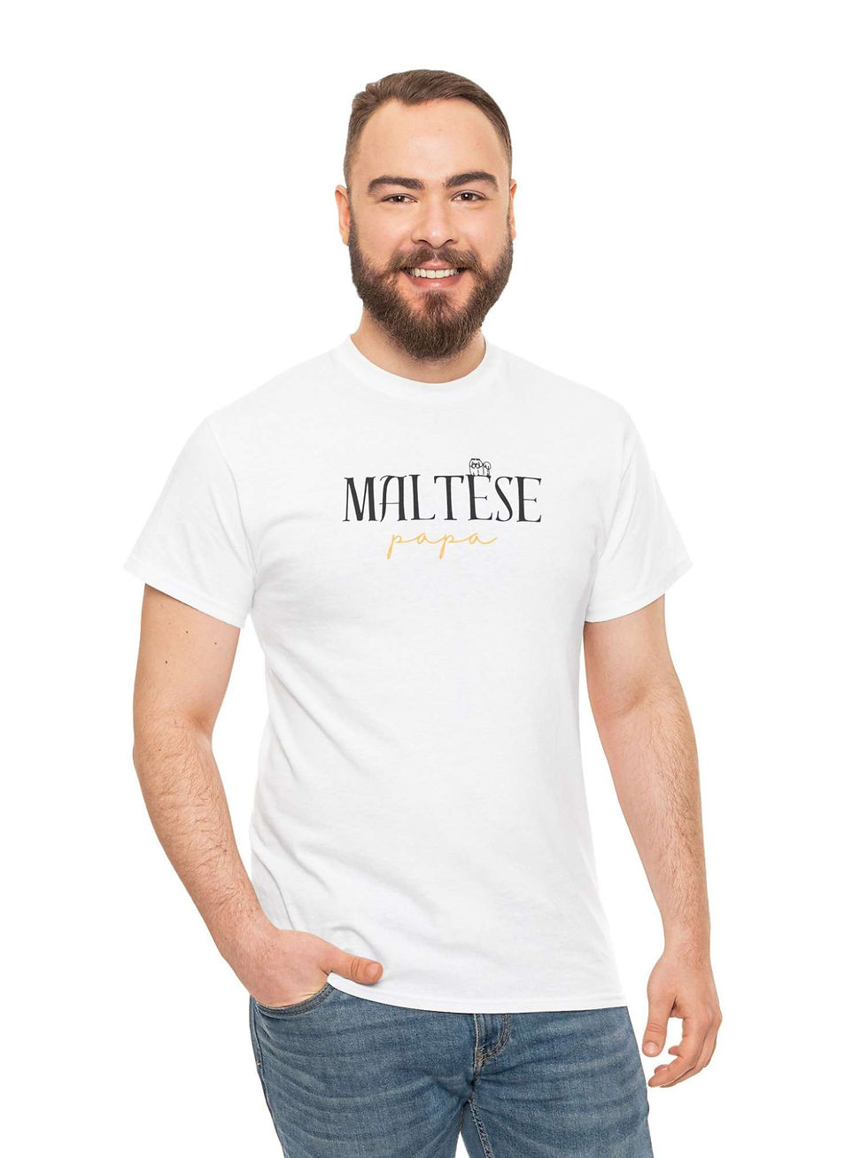 Küçük resim: Maltese Tişört Maltese Papa
