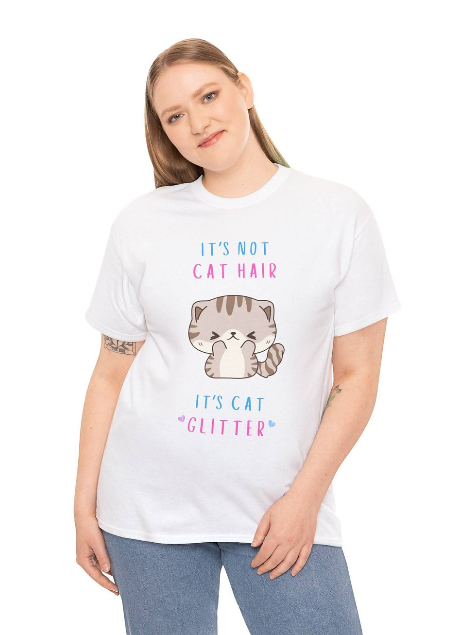 Küçük resim: Scottish Fold Tişört Cat Glitter