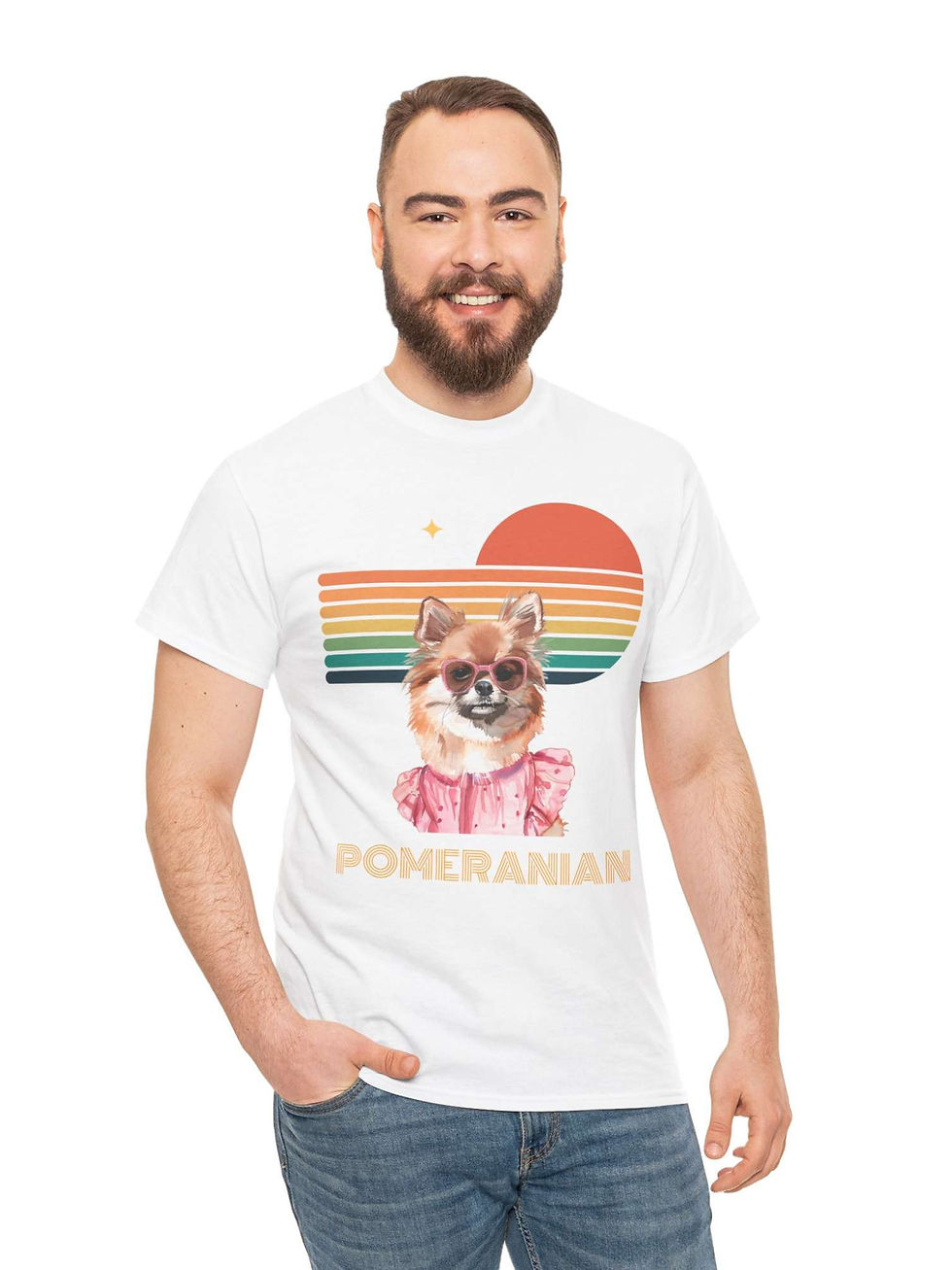 Küçük resim: Pomeranian Tişört Retro II