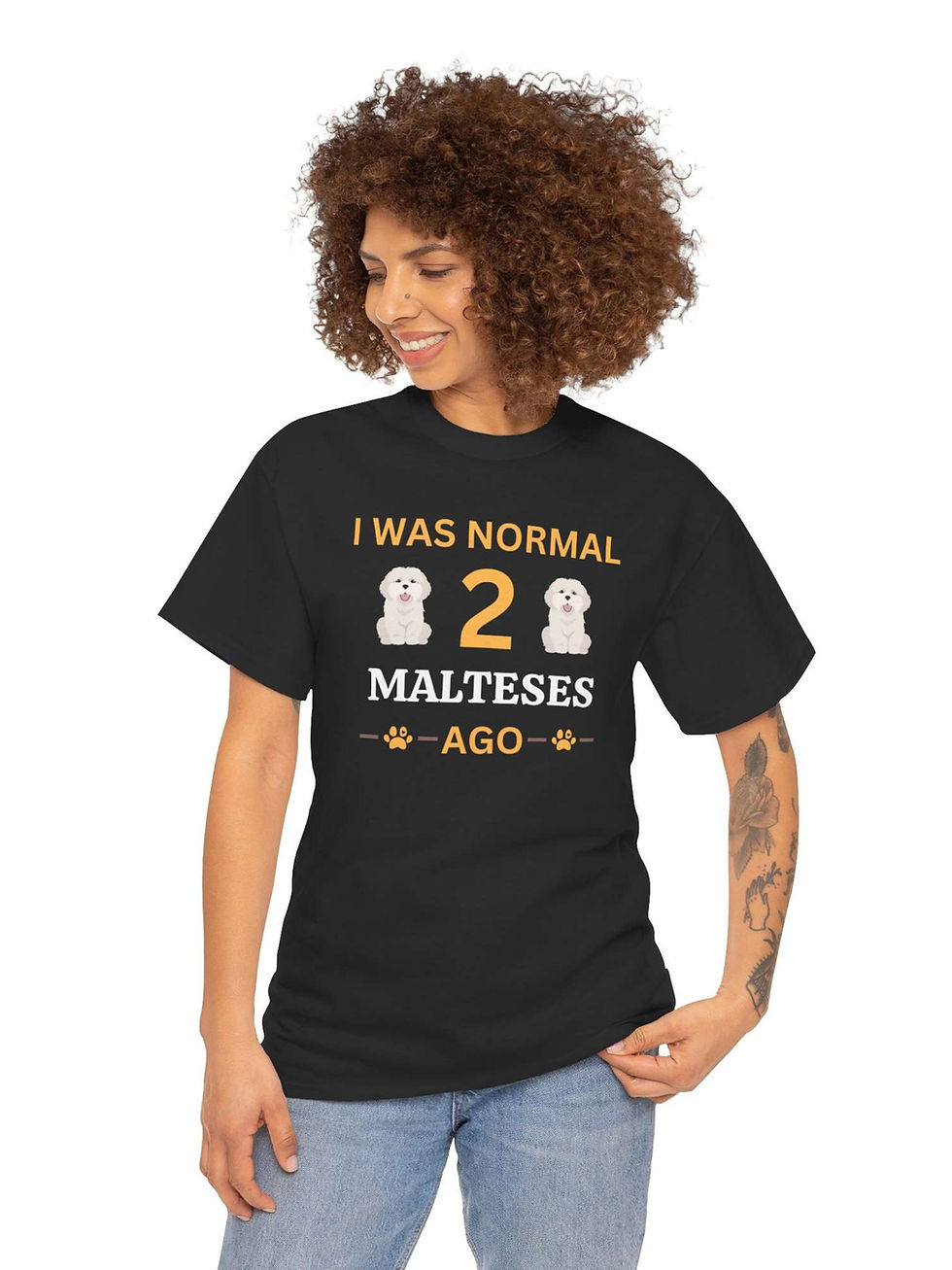 Küçük resim: Maltese Tişört I Was Normal