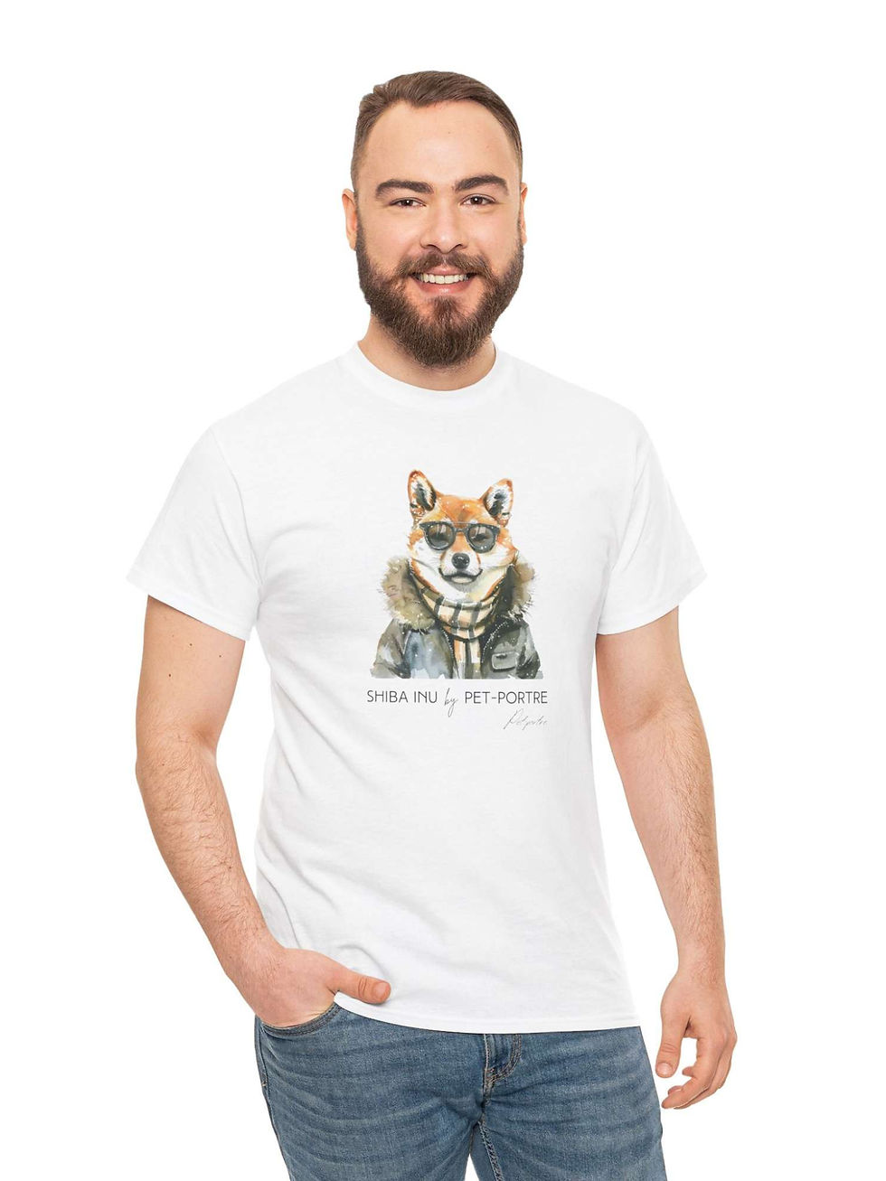 Küçük resim: Shiba Tişört Pet-Portre Edinburgh