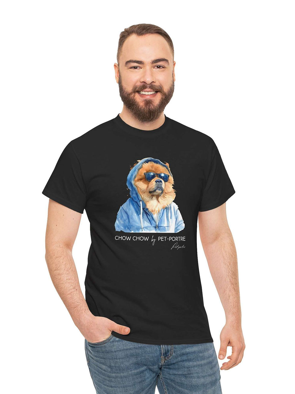 Küçük resim: Chow Chow Tişört Pet-Portre Chicago