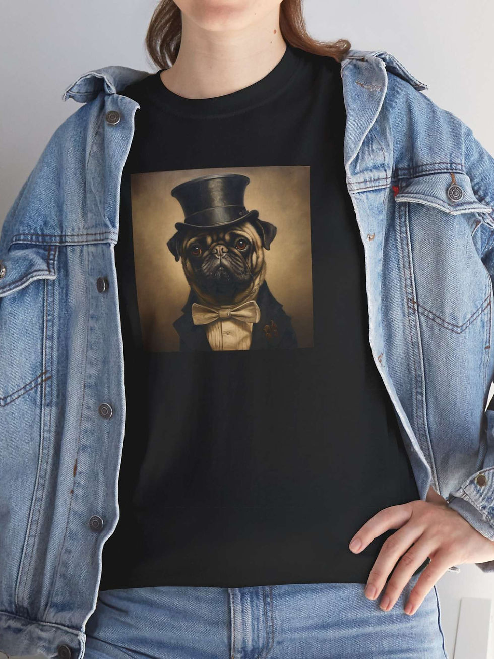Küçük resim: Pug Tişört Oxford