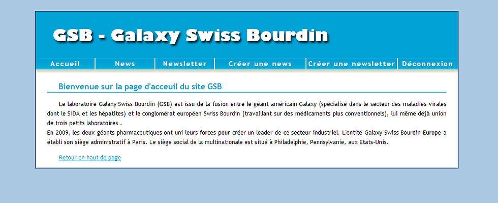 Accueil du site