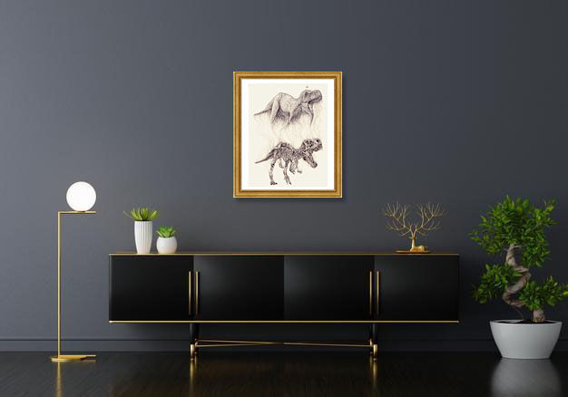 T Rex dinosaur Extinct animal collection fine art Archival wall print