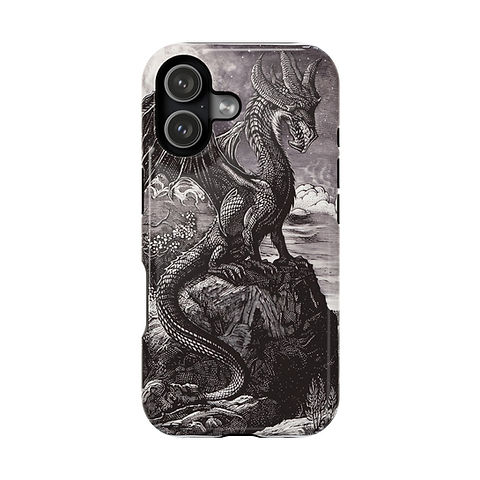 Dragon Engraving Impact-Resistant iphone 17 Case — Vintage Mythic