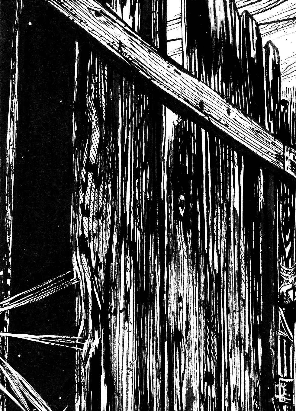 Miniatura: surreal ink drawing details
