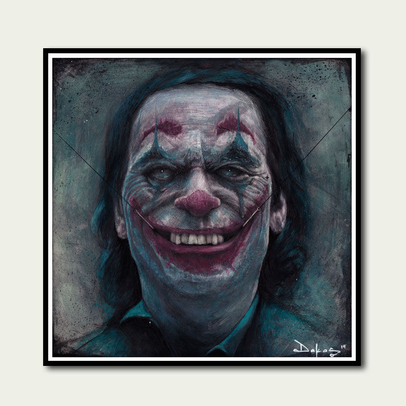 The Joker drawing, 10x10" or 12x12" High Quality art print by Alex Dakos