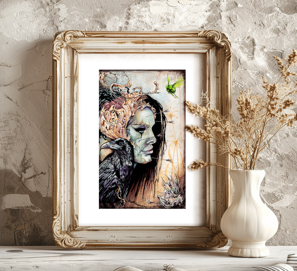The Rebirth | Mixed media High quality art print by Alex Dakos