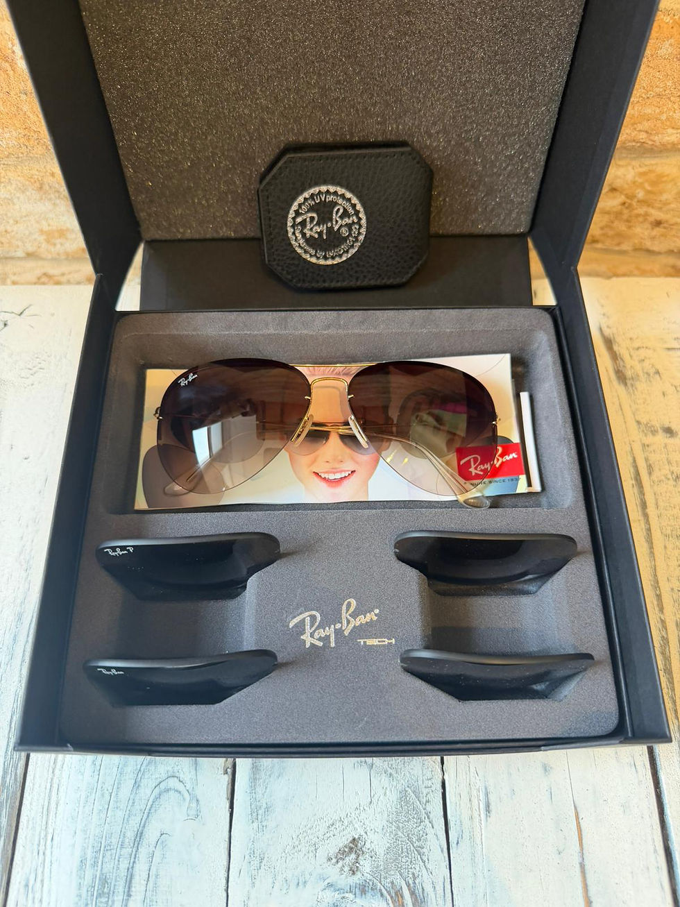 Thumbnail: RAYBANS RB 34 60 Aviator Flip Outs Tech Sunglasses