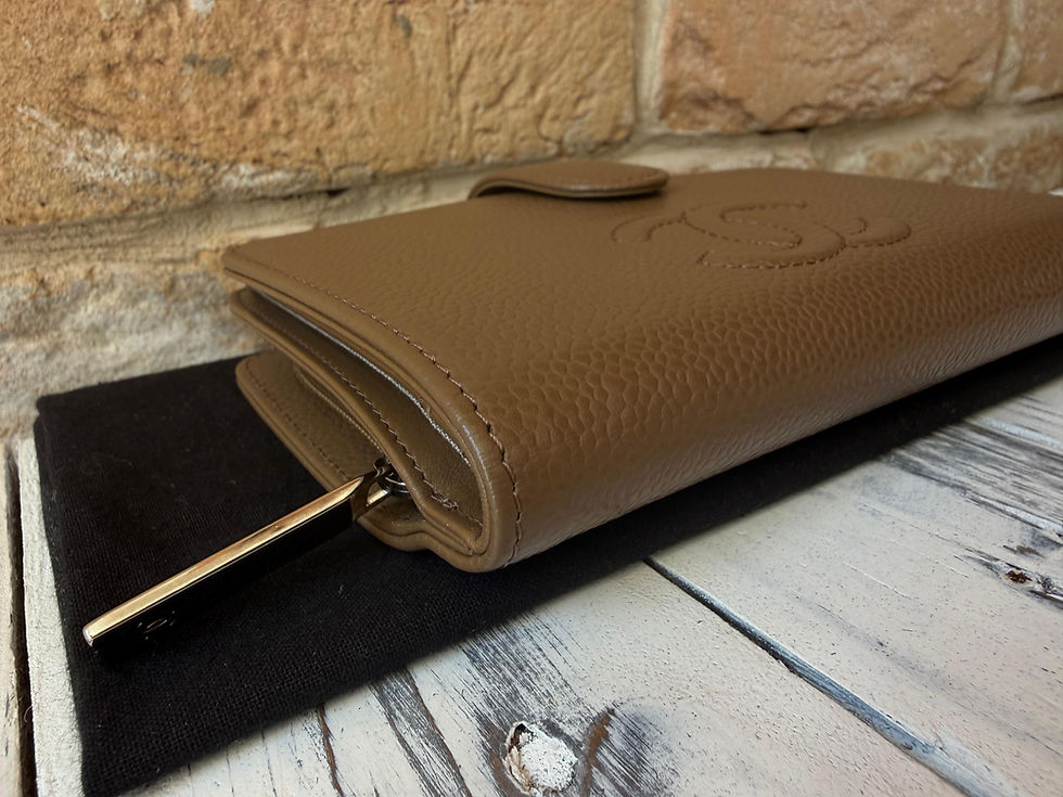 Thumbnail: CHANEL Timeless French Wallet - Dark Taupe (2012)