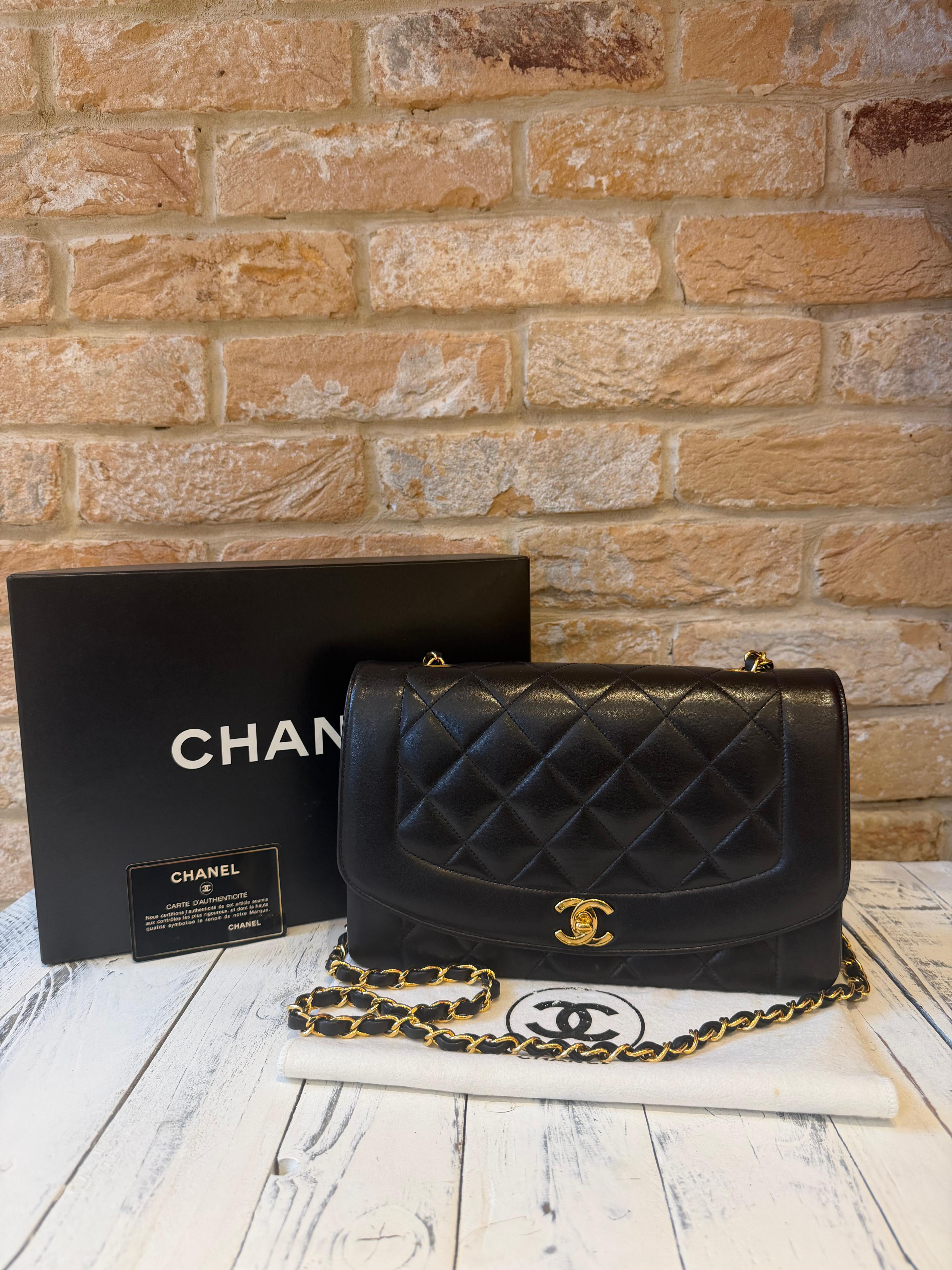 CHANEL Diana - Black Lambskin (1991-94)