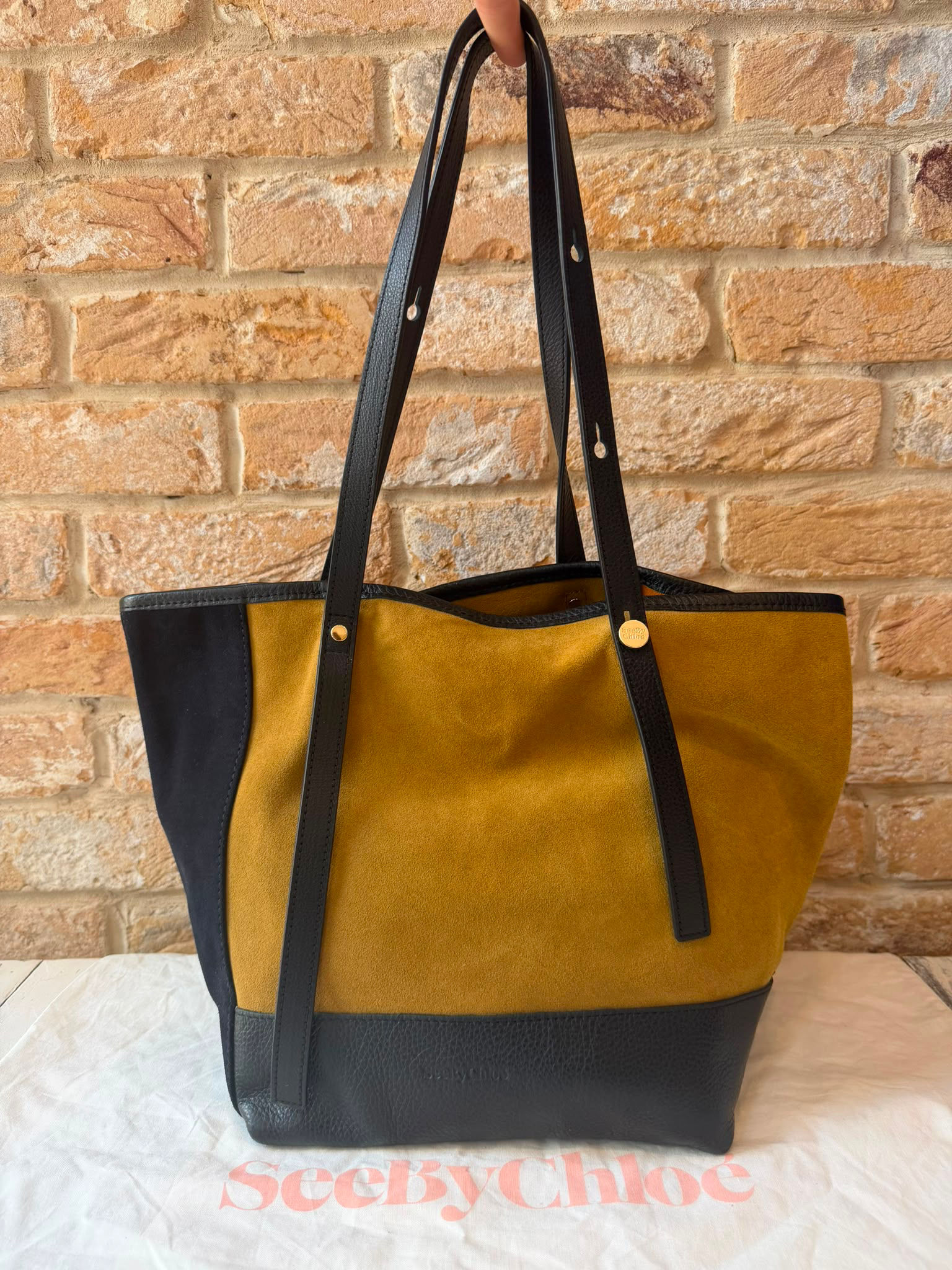 SEE BY CHLOE Suede Colourblock Tote 