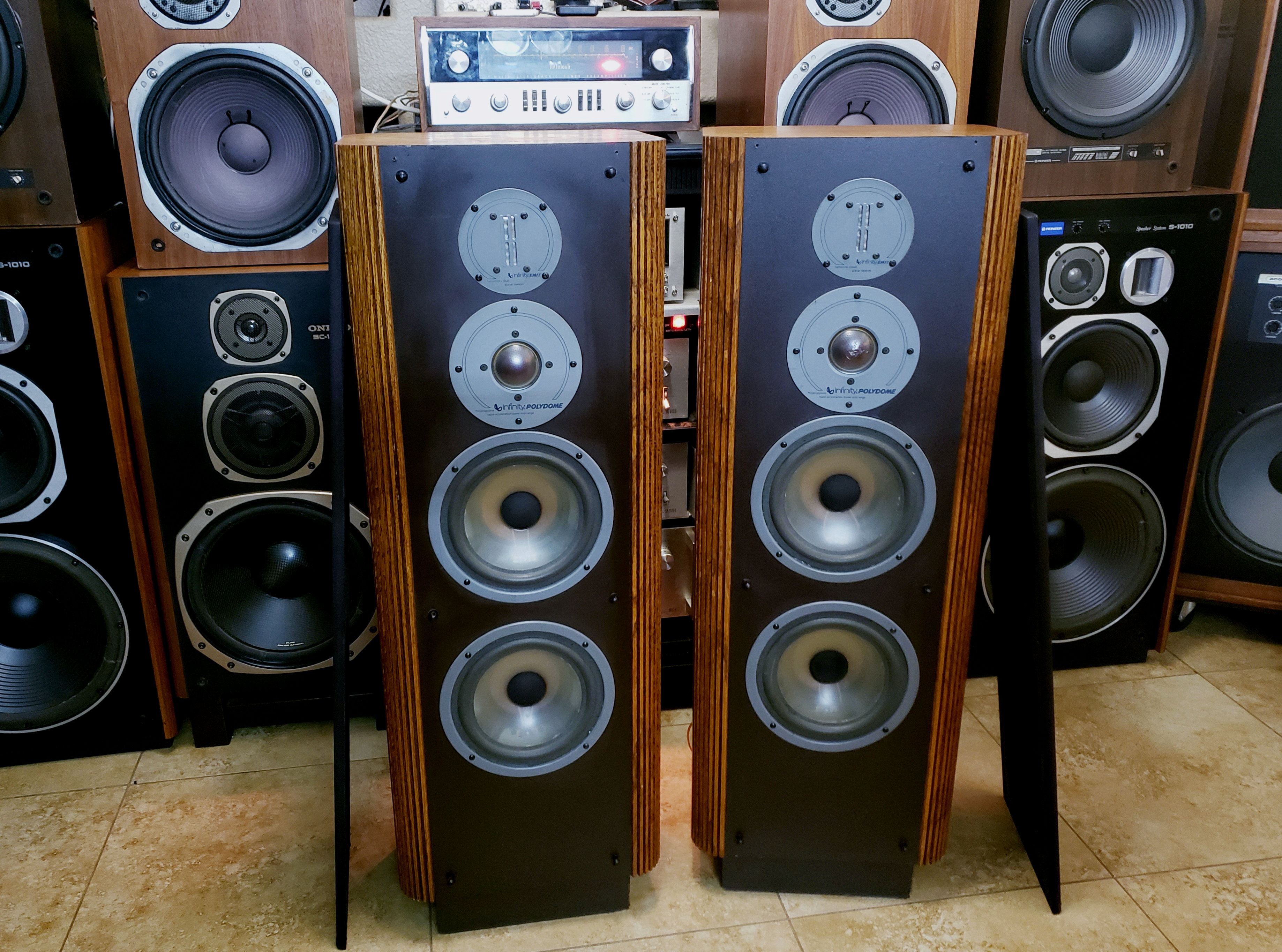 Infinity RS4/B Vintage Floor Speakers Pair New Foam, Amazing Detail