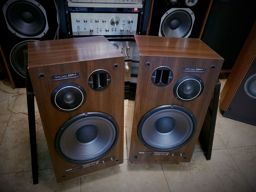 Thumbnail: Pioneer DSS-7 Speakers 12" Woofer, Beryllium Tweeter, Boron Mid - Rare & Orig -