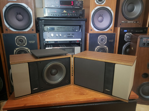 BOSE 301 II Speakers - Pair - Walnut - Refoamed Woofer Surrounds