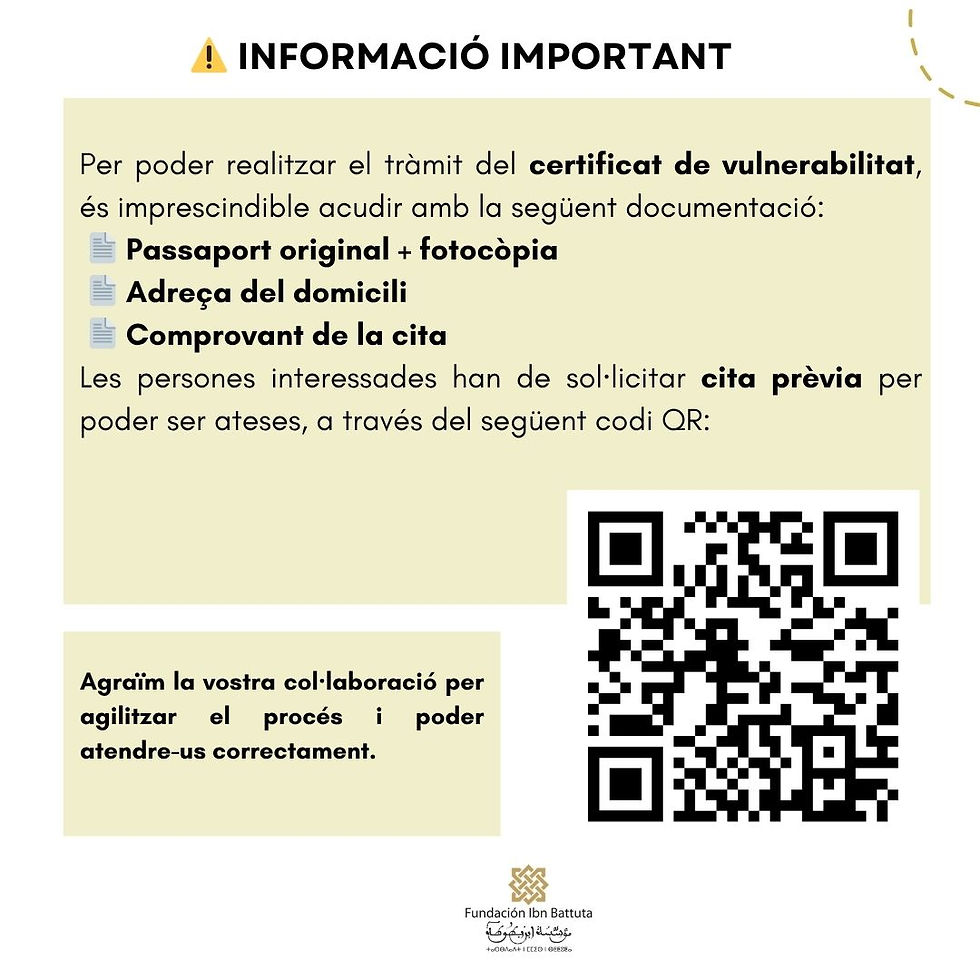 Cita Tràmit del Certificat de Vulnerabilitat