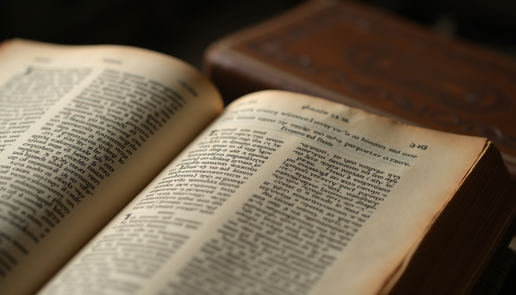 Eye-level view of an ancient open Bible showing the Book of Sirach