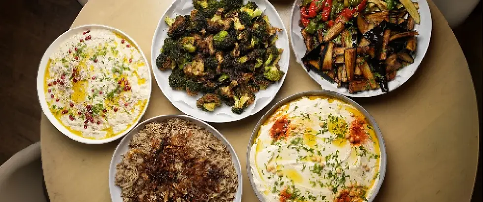 Mezze Spread served in Grilandia