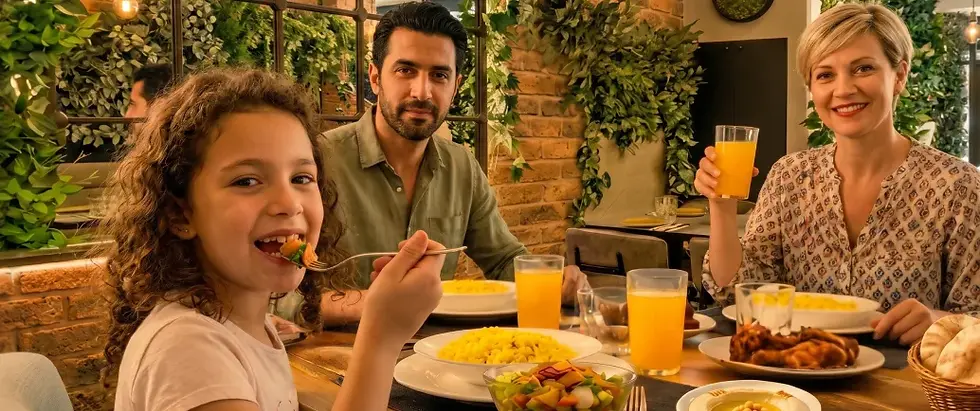 Family dining at Grilandia london (preferably a family with kids)
