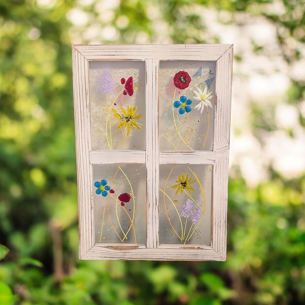 Spring View Glass Fusion Window