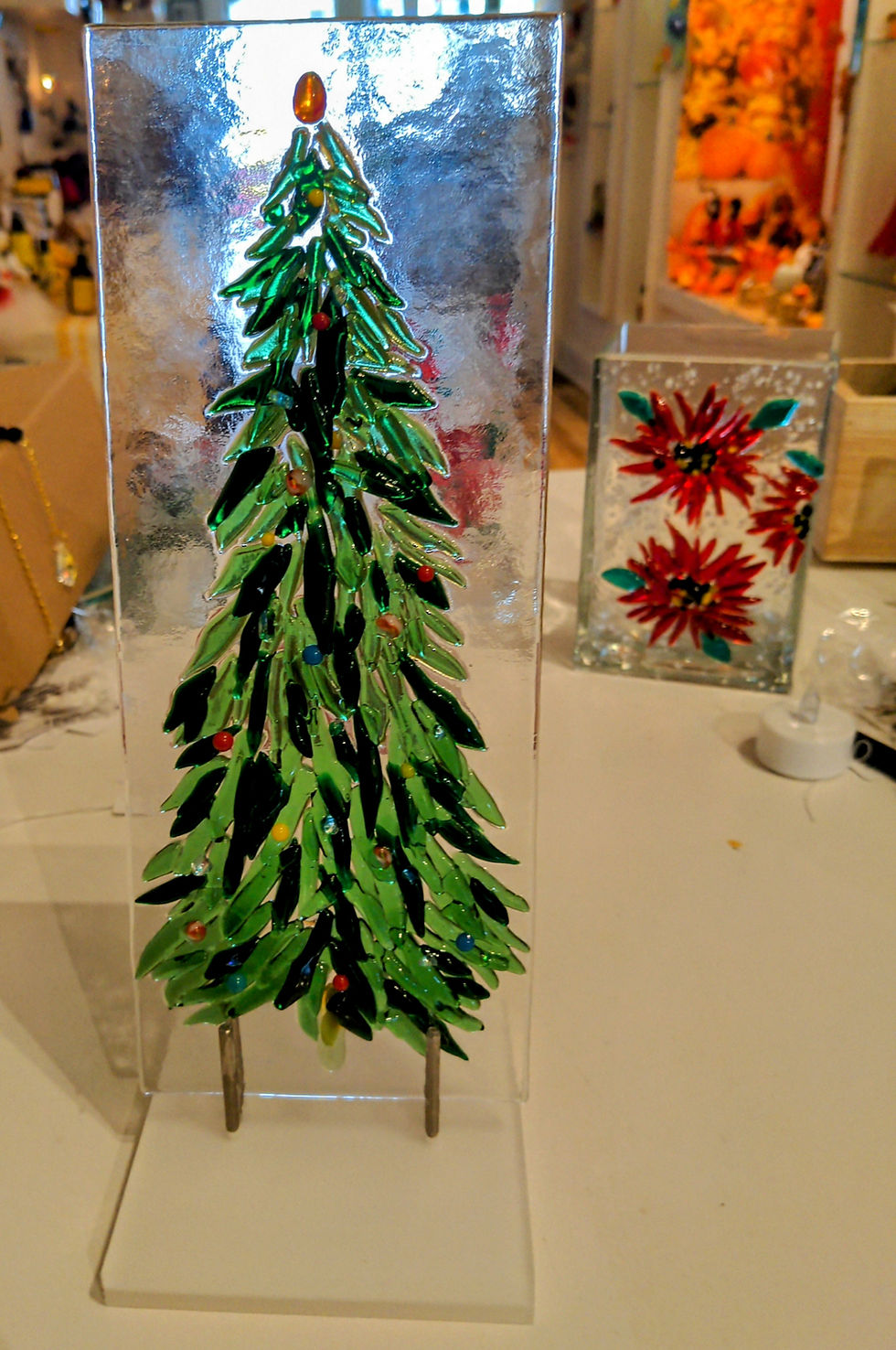 Tall Holiday Tree or Rectangle Panel Vase