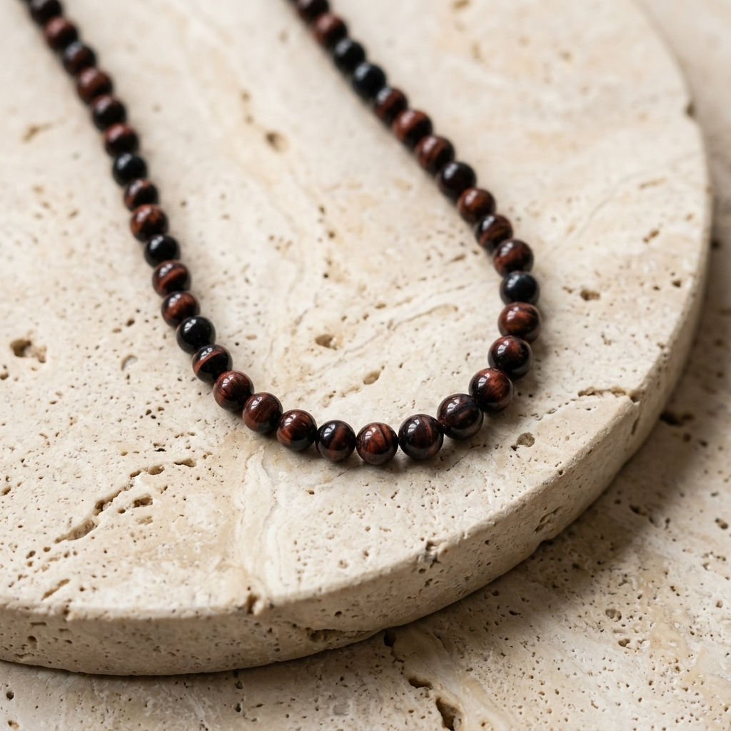 Red Tiger's Eye Crystal Necklace