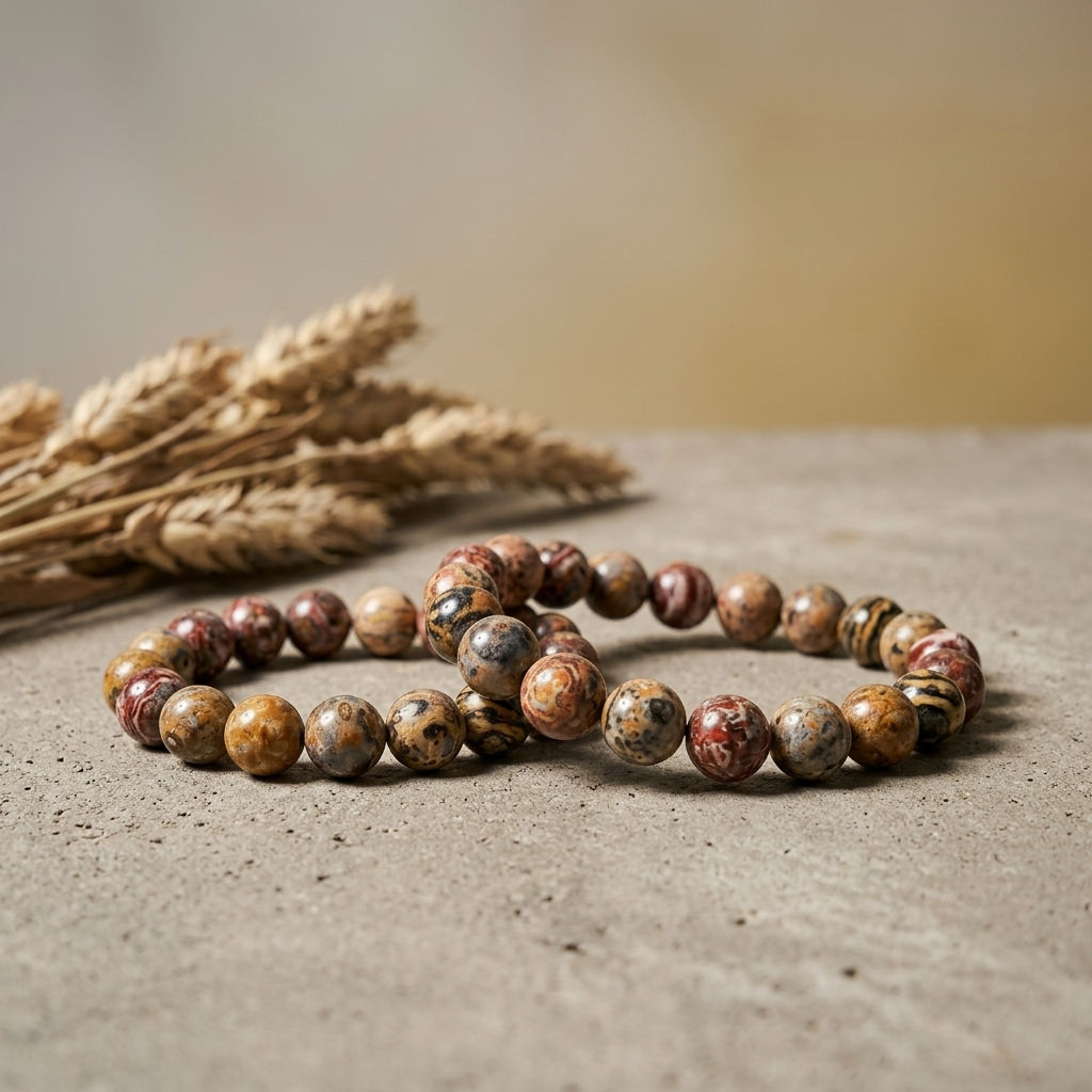Leopard Skin Jasper Crystal Bracelet