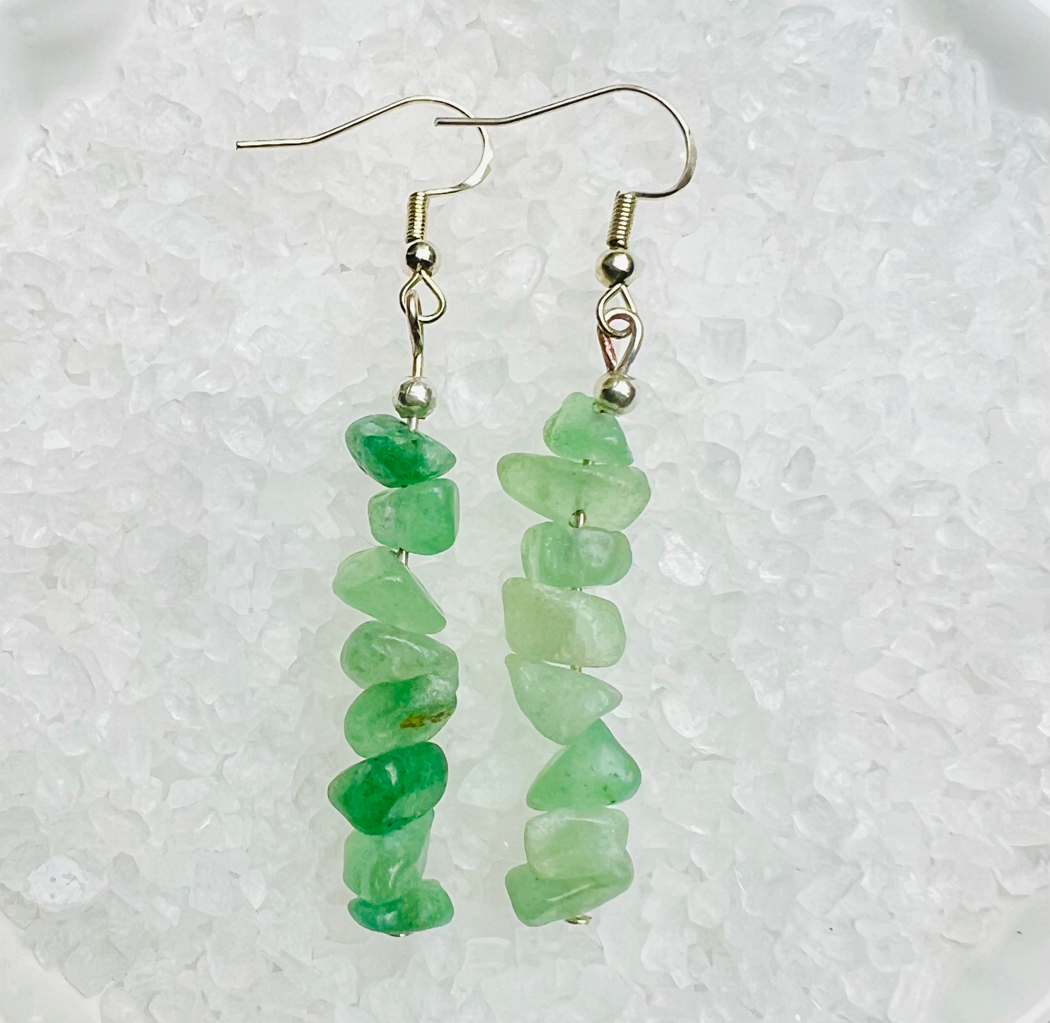 Green Aventurine Crystal Earrings