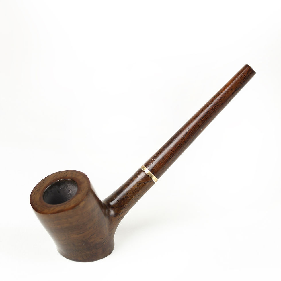 Thumbnail: Poker Tobacco Pipes Ebony Smooth Wood Stem Handmade Smoking Pipes