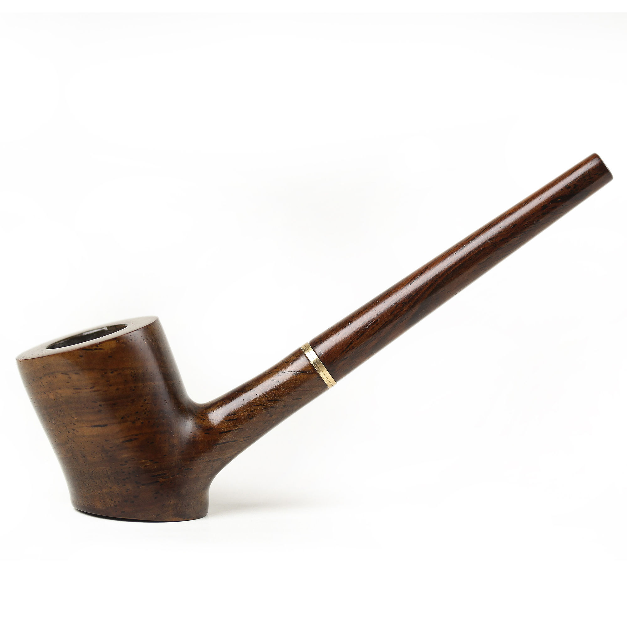 Poker Tobacco Pipes Ebony Smooth Wood Stem Handmade Smoking Pipes