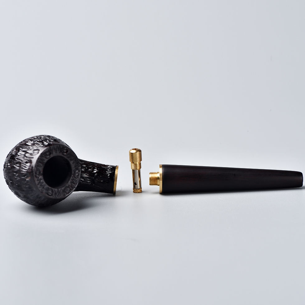 Thumbnail: Apple Bent Sandblast Tobacco Pipe (03#)