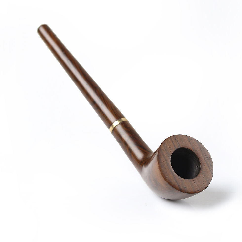 Thumbnail: Aprileo Horn Tobacco Pipe Ebony Handmade YD220001