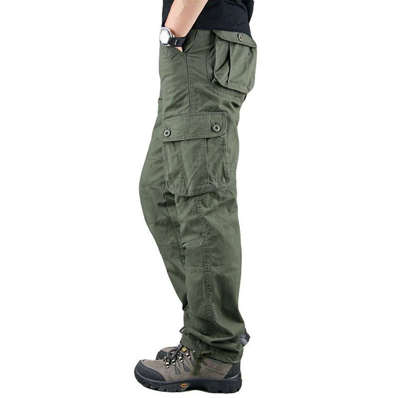 Thumbnail: Tactical Cargo Pants Men Cotton Overalls Outdoor Work Trousers Big Size Hombre C