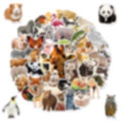 Binyuellr Cute Animal Water Bottle Stickers 200 Pcs Stickers for Kids Teens Boys