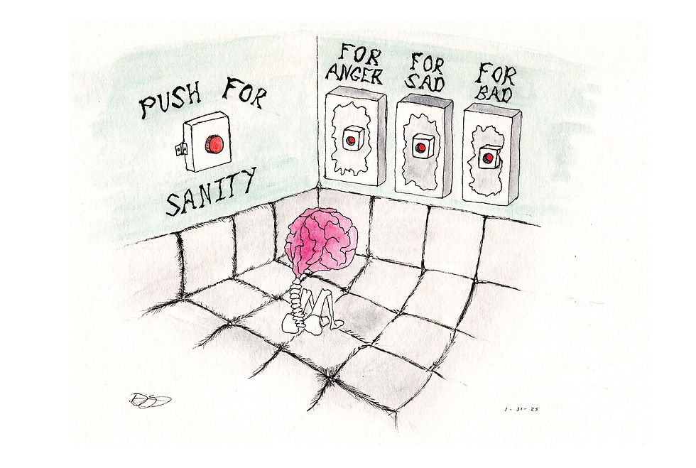 "Push for Sanity" Postcard Art Print