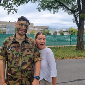 Lieutenant Taylor and me.
