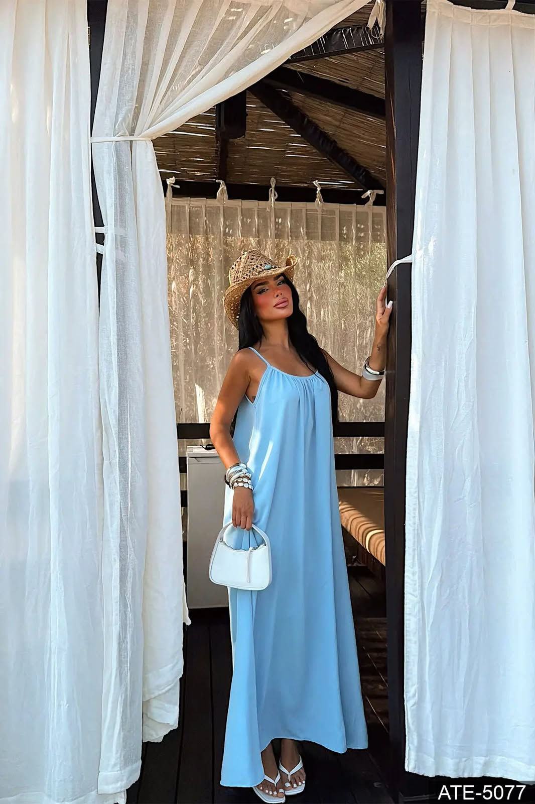 Baby Blue Cotton Dress