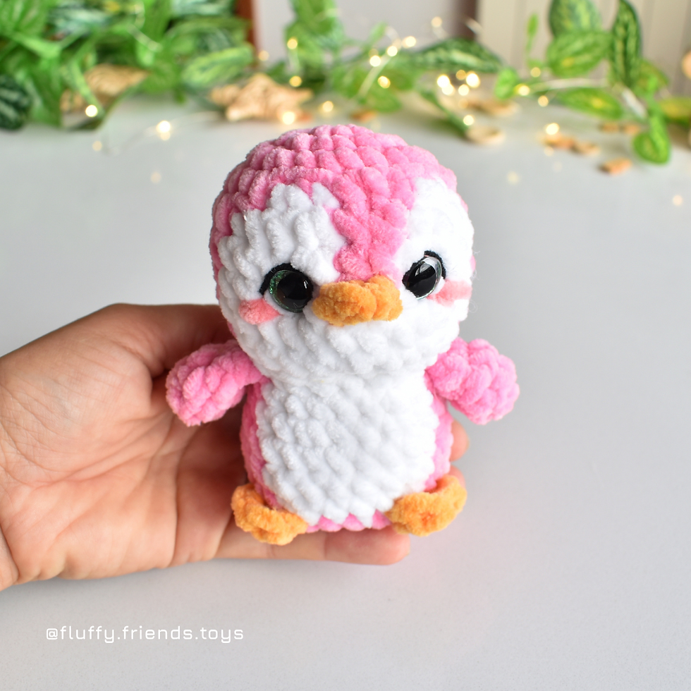 Miniatura: PINKIE - Handmade amigurumi pinguim